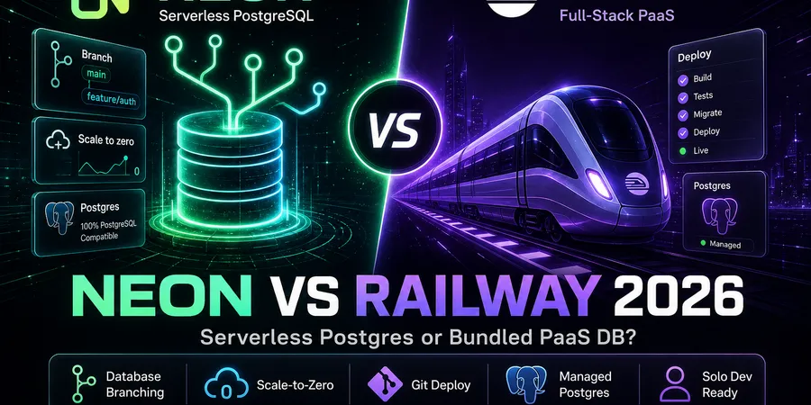 Neon vs Railway 2026: Serverless Postgres or Bundled PaaS DB? — blog hero