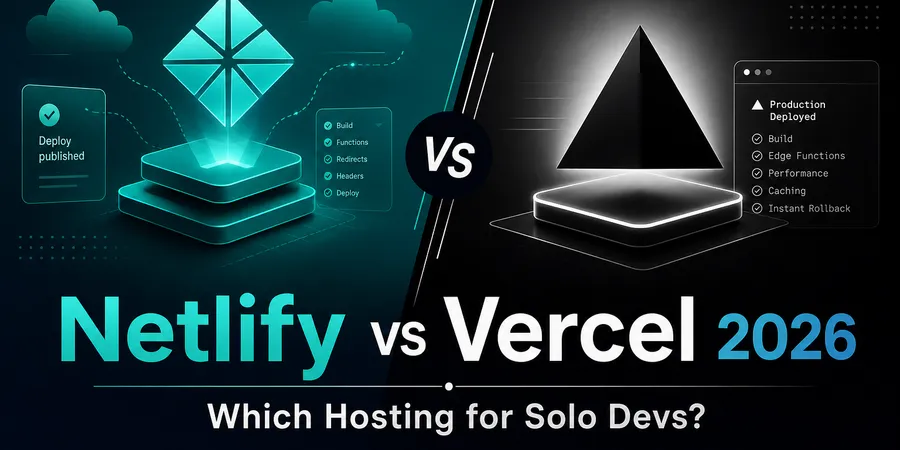 Netlify vs Vercel 2026: Which Hosting for Solo Devs? — blog hero image